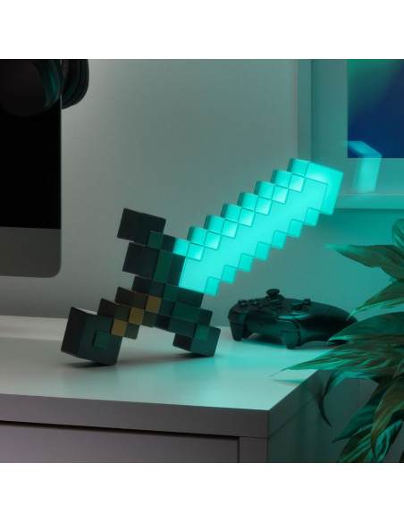 LAMPARA Minecraft Espada de Diamante 40 cm