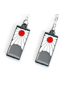 PENDIENTES ACERO INOXIDABLE DEMON SLAYER TANJIRO KAMADO