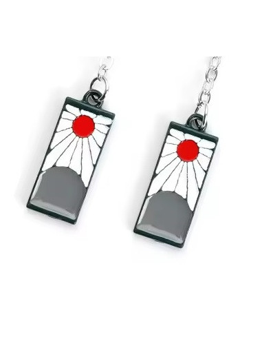 PENDIENTES ACERO INOXIDABLE DEMON SLAYER TANJIRO KAMADO