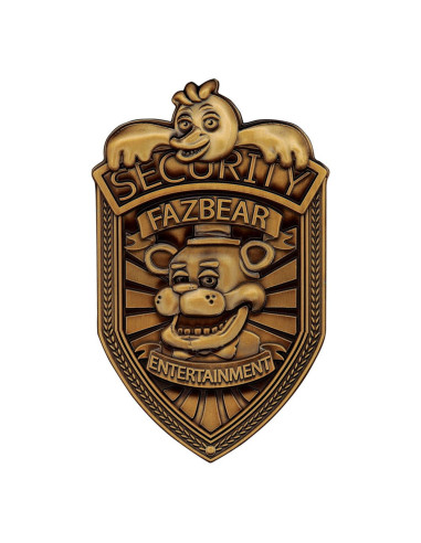 FIVE NIGHTS AT FREDDY REPLICA SECURITY BADGE WITH REPLICA PASS