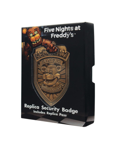 FIVE NIGHTS AT FREDDY REPLICA SECURITY BADGE WITH REPLICA PASS