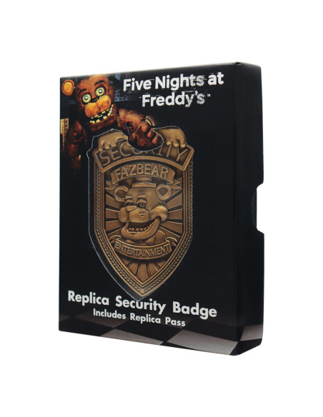 FIVE NIGHTS AT FREDDY REPLICA SECURITY BADGE WITH REPLICA PASS