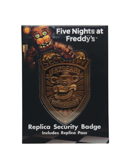 FIVE NIGHTS AT FREDDY REPLICA SECURITY BADGE WITH REPLICA PASS