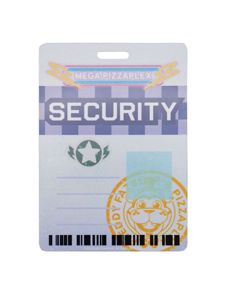 FIVE NIGHTS AT FREDDY REPLICA SECURITY BADGE WITH REPLICA PASS