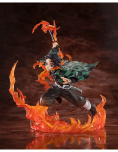 FIGURA FIGUARTS ZERO DEMON SLAYER KIMETSU NO YAIBA TANJIRO KYOJURO RENGOKU SWORD GUARD ver. 20cm