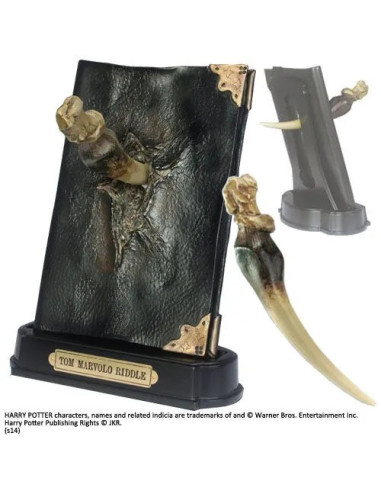 HARRY POTTER REPLICA 1/1 DIARIO de TOM RIDDLE con el COLMILLO de BASILISCO