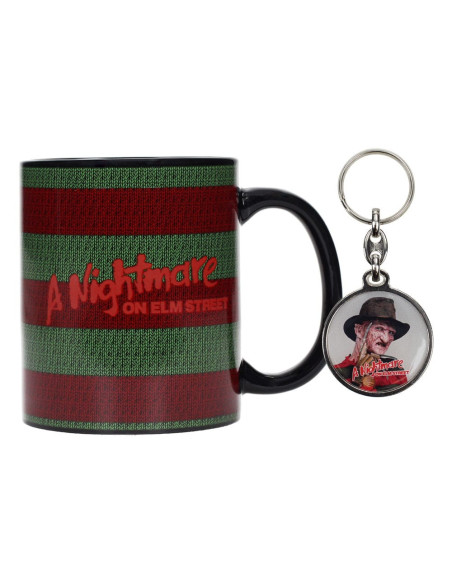 PESADILLA EN ELM STREET PACK DE REGALO TAZA Y LLAVERO