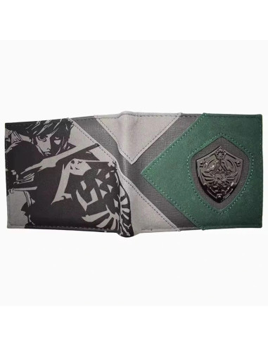 CARTERA CON MONEDERO LEGEND OF ZELDA ESCUDO HYRULE METALICO