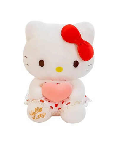 PELUCHE HELLO KITTY PINKY HEART 34cm