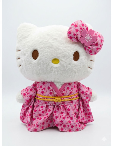 PELUCHE HELLO KITTY IN JAPANESE SAKURA KIMONO 60cm