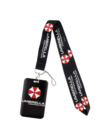 LANYARD with CARD HOLDER RESIDENT EVIL UMBRELLA CORPORATION