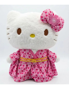 PELUCHE HELLO KITTY IN JAPANESE SAKURA KIMONO 60cm