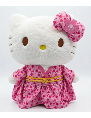 PELUCHE HELLO KITTY IN JAPANESE SAKURA KIMONO 60cm