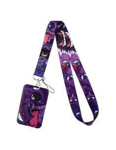 LANYARD with CARD HOLDER POKEMON GASTLY HAUNTER & GENGAR