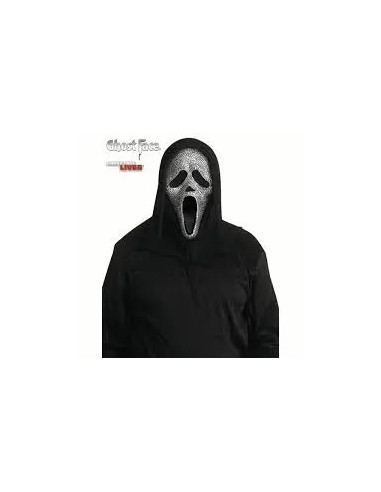 MASCARA FUN WORLD SCREAM GHOST FACE BLING