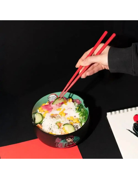 BOWL PARA RAMEN + PALILLOS DEMON SLAYER TANJIRO KAMADO 900ml