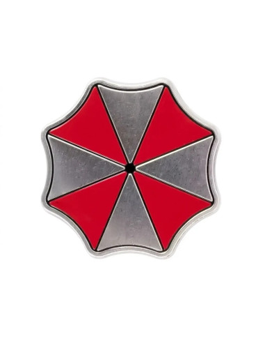PEGATINA METALICO RESIDENT EVIL UMBRELLA CORPS LOGO 8cm