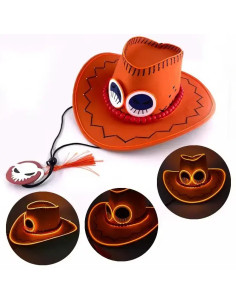 SOMBRERO ONE PIECE PORTGAS D. ACE CON LUZ LED