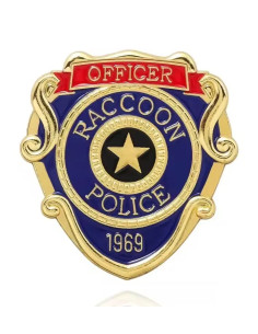 PIN RESIDENT EVIL RACOON POLICE 1969 OFFICER BADGE