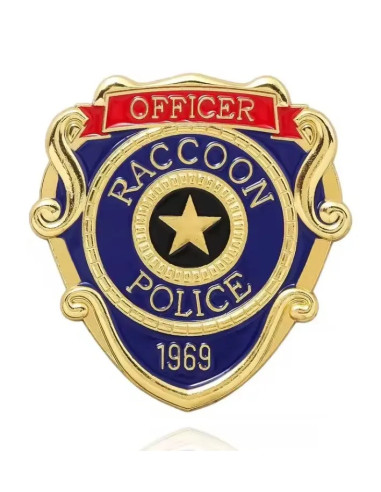PIN RESIDENT EVIL RACOON POLICE 1969 OFFICER BADGE