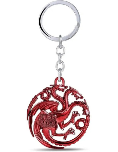 LLAVERO JUEGO DE TRONOS TARGARYEN LOGO ROJO