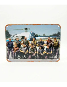LAMINA METALICA RESIDENT EVIL STARS TEAM 20x14cm