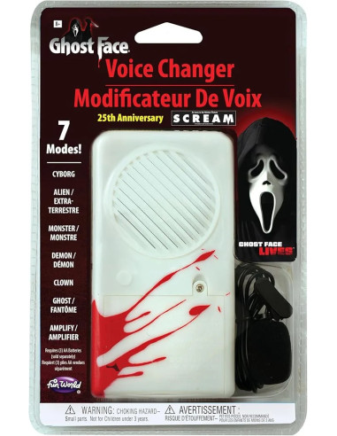 CAMBIADOR DE VOZ FUN WORLD SCREAM GHOST FACE EDICION DELUXE 25 ANIVERSARIO