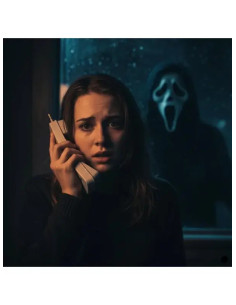 TELEFONO RETRO FUN WORLD SCREAM GHOST FACE