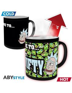 TAZA MAGICA HEAT CHANGE RICK AND MORTY GET SCHWIFTY 320ml