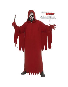 COSPLAY TRAJE COMPLETO FUN WORLD SCREAM CRIMSON GHOST FACE METALLIC FABRIC