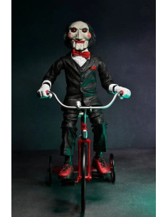 FIGURA NECA SAW BILLY THE PUPPET CON TRICICLO CON SONIDO 30cm 2
