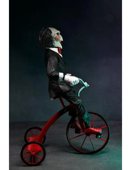 FIGURA NECA SAW BILLY THE PUPPET CON TRICICLO CON SONIDO 30cm