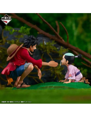 FIGURA ICHIBAN KUJI ONE PIECE REVIBLE MOMENTS LUFFY & MOMONOSUKE KOZUKI