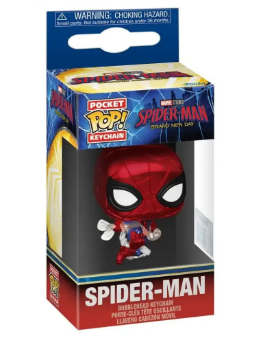 LLAVERO FUNKO MARVEL SPIDER-MAN BRAND NEW DAY (METALLIC)
