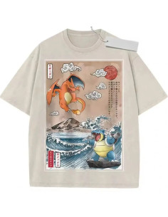 CAMISETA POKEMON CHARIZARD & BLASTOISE