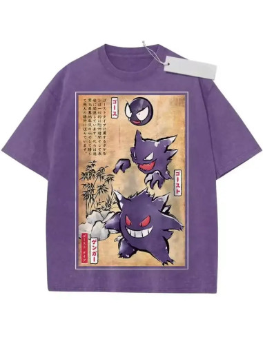 CAMISETA POKEMON GASTLY HAUNTER & GENGAR