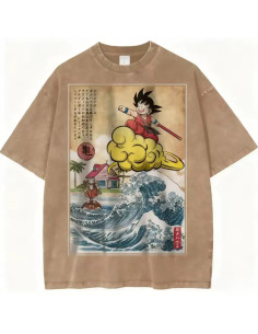CAMISETA DRAGON BALL SON GOKU & NUBE KINTO