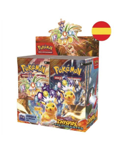 JUEGO DE CARTAS SOBRE INDIVIDUAL POKEMON TCG ESCARLATA Y PURPURA CHISPAS FULGURANTES