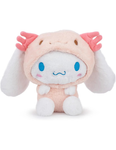 PELUCHE SANRIO CINNAMOROLL IN PINK AXOLOTL SUIT 26cm