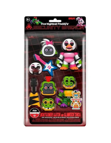 FIGURA FNAF SECURITY BREACH FUNKO SNAPS MONTGOMERY GATOR & GLAMROCK CHICA