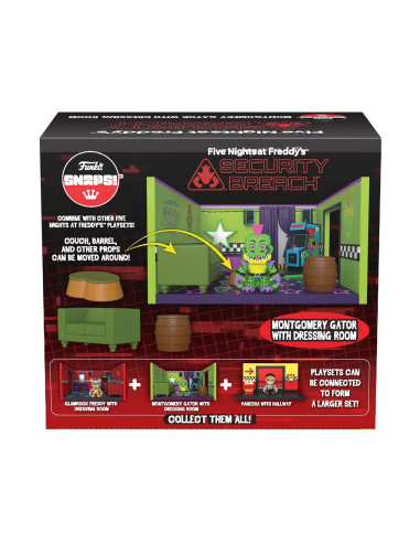 FIGURA FNAF SECURITY BREACH FUNKO SNAPS MONTGOMERY GATOR with DRESSING ROOM