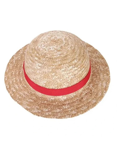 SOMBRERO DE PAJA ONE PIECE LUFFY (CIRCUNFERENCIA CABEZA 20cm) 36cm