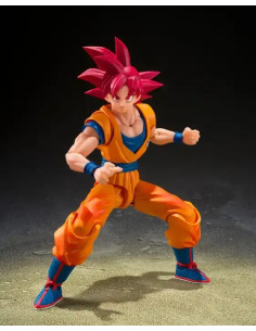 FIGURA ARTICULADA S.H.FIGUARTS DRAGON BALL SUPER SS GOD SON GOKU (GOD AURA)