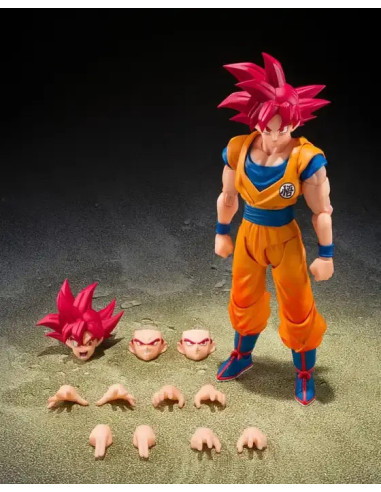 FIGURA ARTICULADA S.H.FIGUARTS DRAGON BALL SUPER SS GOD SON GOKU (GOD AURA)
