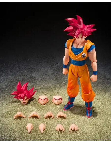 FIGURA ARTICULADA S.H.FIGUARTS DRAGON BALL SUPER SS GOD SON GOKU (GOD AURA)