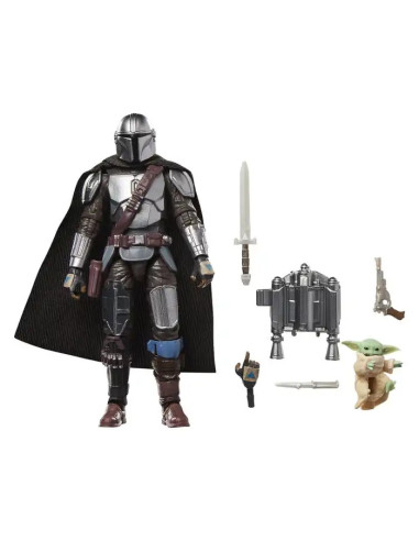 FIGURA ARTICULADA STAR WARS THE MANDALORIAN & GROGU DELUXE EDITION 10cm