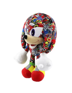 PELUCHE SONIC THE HEDGEHOG KNUCKLES STICKER BOMB GRAFFITI